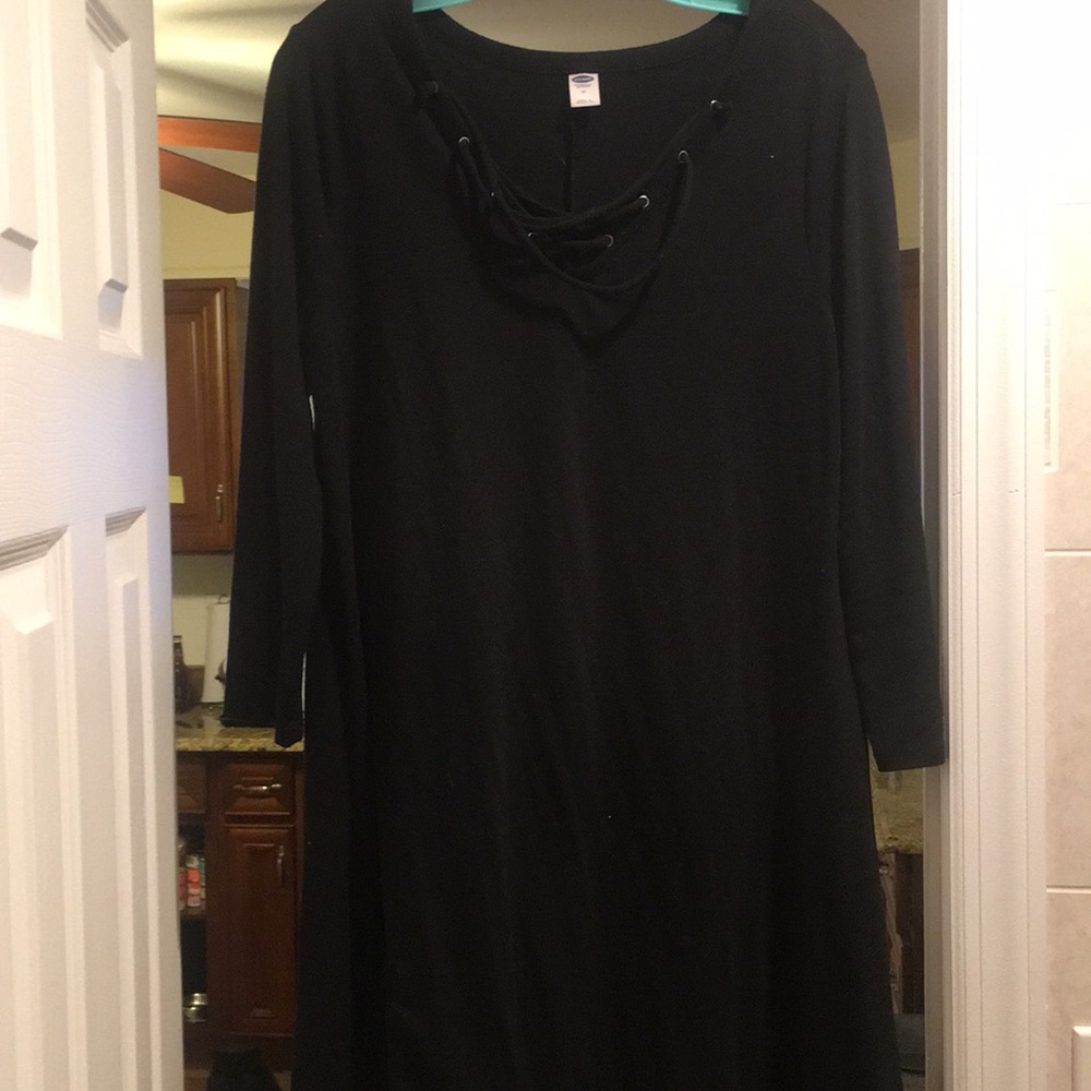 Old Navy 3/4 sleeve lace up t-shirt dress